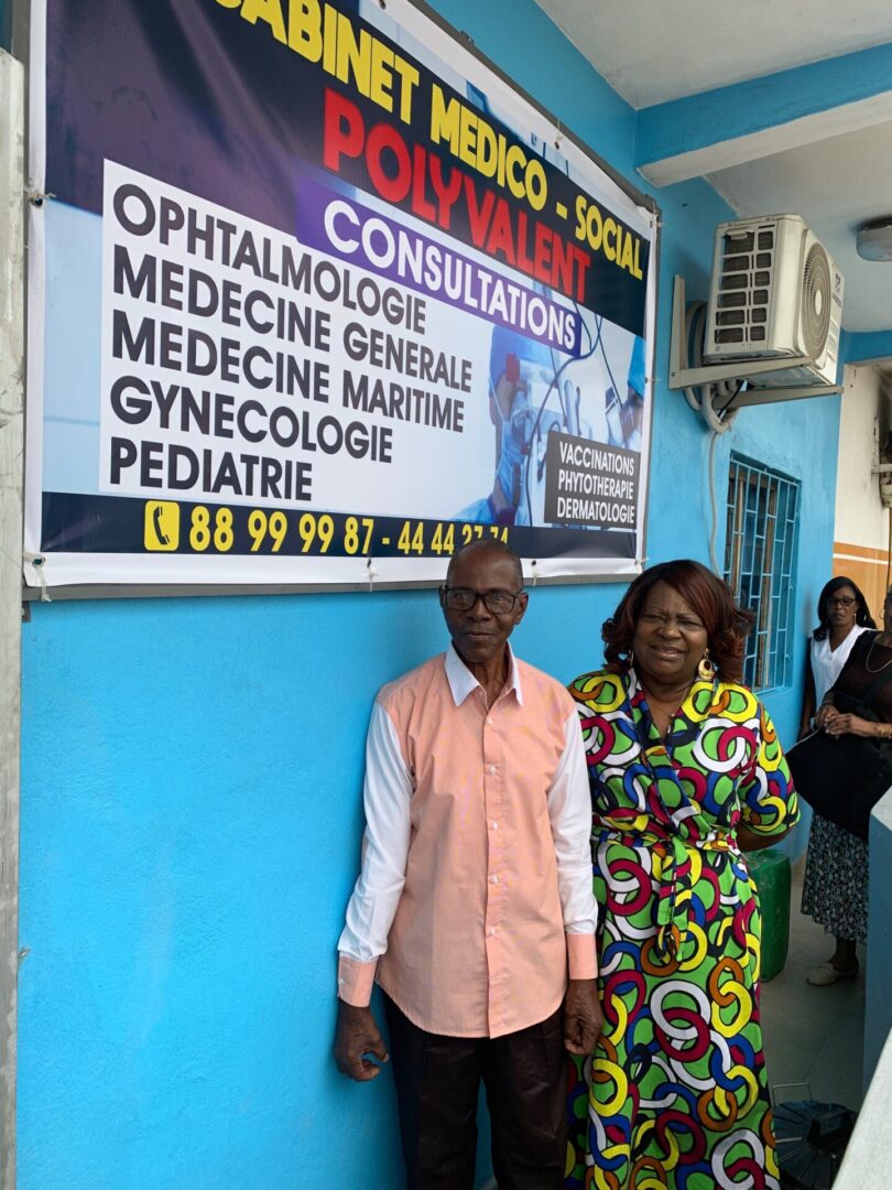 Opening of clinic -Dr Massa and CoPastor Powell pictured